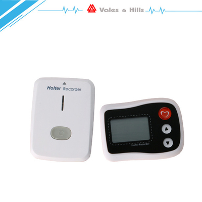 Small Smart 24 Hour ECG Holter Monitor With CE Certification , White