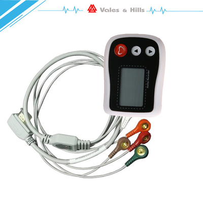 Small Smart 24 Hour ECG Holter Monitor With CE Certification , White