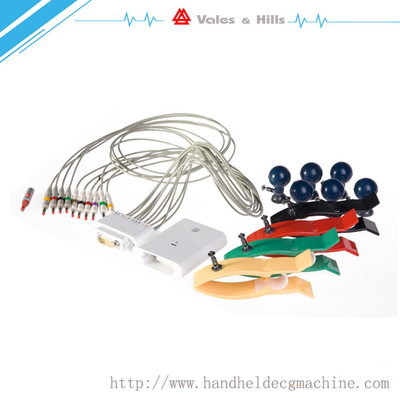 12 Channel Rest Ecg Monitoring Device / hand held heart monitor Based On Ios System