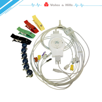 Resting Portable Ecg Recorder , White 12 Lead Ecg Machine For Medical
