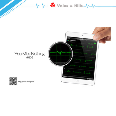 Bluetooth 12 Lead Resting Mobile ECG Machine With Free Analysis Software