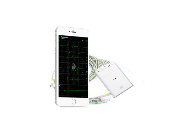 Mini Wireless Resting Wifi ECG Machine For IOS With CE Approval