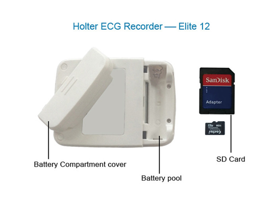 Portable Pocket EKG ECG Holter Recorder Holter Ecg Device Without LCD Elite 12