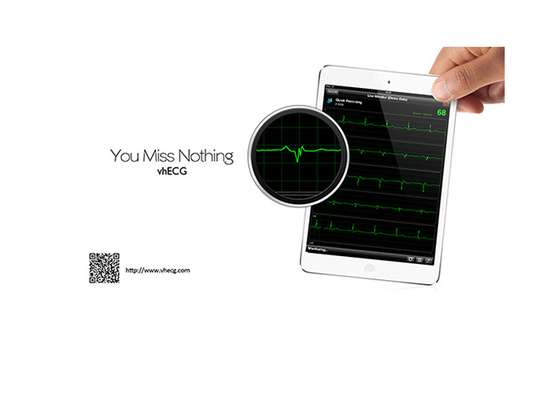 iOS ECG Diagnostic Device Portable Electrocardiogram Monitor For Medical