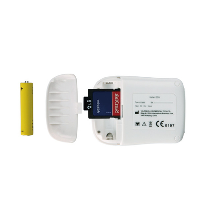 Small Portable Holter ECG Monitor Mini White LCD Recorder Up To 36 Hours Recording Time