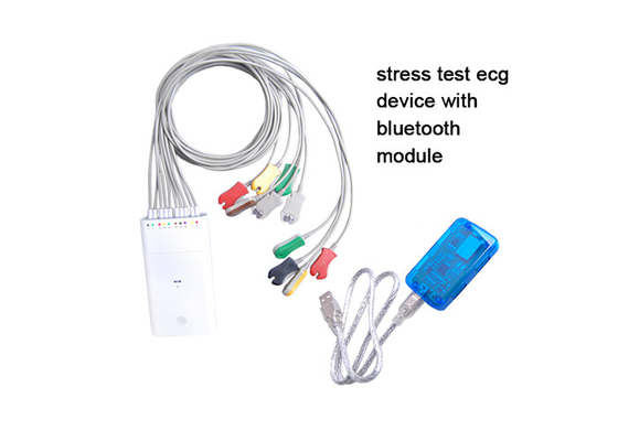 Bluetooth Module Wireless Stress Test ECG With White Recorder Connected 1 Year Gurantee