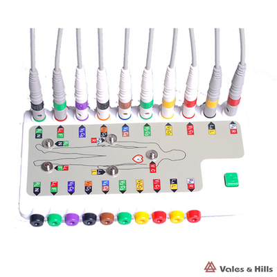 ABS Plastic ECG Simulator White Detector For IOS Wireless Bluetooth Connection