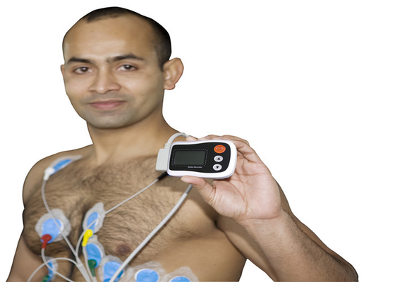 Pocket 3 Channel Holter ECG 12-Lead Portable ECG Monitors , Ambulatory ECG Monitoring