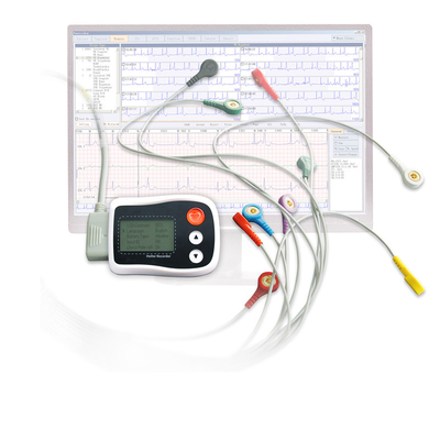 Pocket 3 Channel Holter ECG 12-Lead Portable ECG Monitors , Ambulatory ECG Monitoring