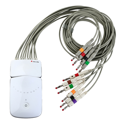 Three Colors Resting Portable ECG Recorder Bluetooth Connection For IOS