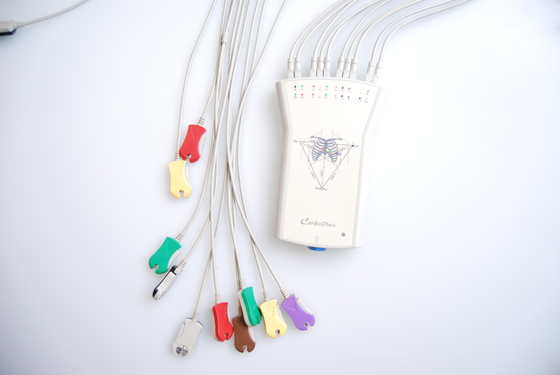 Stress Testing Handheld ECG Machine USB Cable To Windows With Portable Grey Recorder