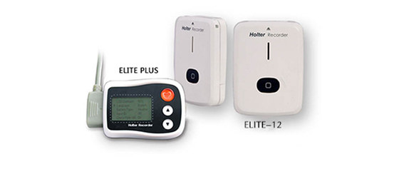 24 Hour Ambulatory Smart White ecg dinamico holter , LCD Display Holter Monitoring