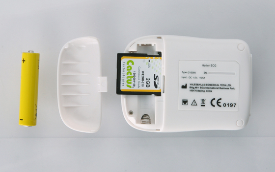 24 Hour Ambulatory Smart White ecg dinamico holter , LCD Display Holter Monitoring
