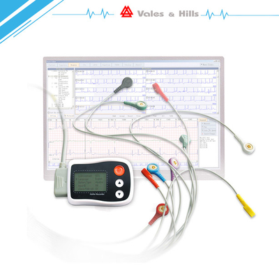 Registrador médico de Holter ECG del canal del LED 3 con procedimiento del análisis 75 * 55 * 16 milímetros