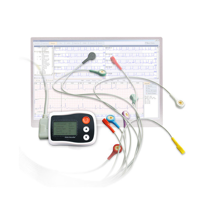 El registrador ambulativo blanco de Ecg con el canal/3 de la ayuda 12 del LCD canaliza ISO FDA