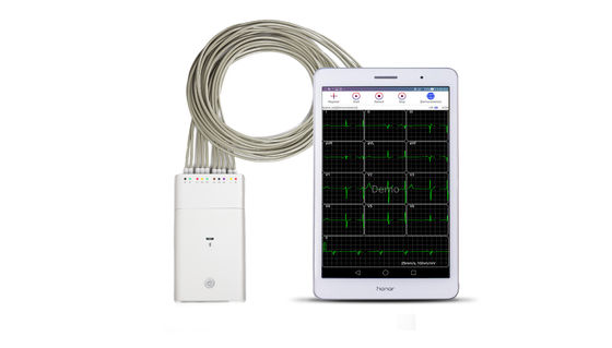 Máquina blanca del sistema Bluetooth ECG de Andriod del registrador de la señal de ECG