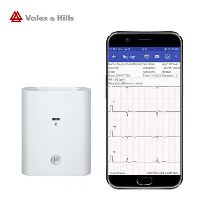 Pequeño sistema blanco Bluetooth de Android de la caja de la adquisición que descansa la máquina de ECG